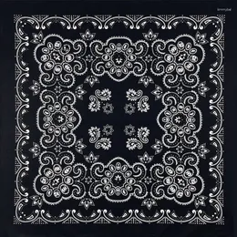 Halsdukar 68 cm överdimensionerade ip op amoeba casew bomull fyrkantig bandana halsduk eadband svart paisley ifts för män/pojkar/irls