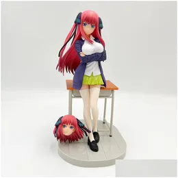 Decompression Toy 21Cm The Quintessential Quintuplets Figure Nino Nakano Action Miku Figurine Girl Doll Drop Delivery Toys Gifts Novel Dhpbq