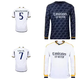 23 24 fans Player Version Soccer Jerseys VINI JR BELLINGHAM 2023 2024 RODRGO Arda Guler long sleeve HOME camiseta de futbol men kids women uniform Sports jersey