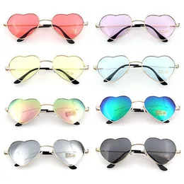 Okulary przeciwsłoneczne rama urocze lustro w stylu serca moda okulary przeciwsłoneczne Ochrona UV400 Vintage okulary retro okulary przeciwsłoneczne 230726
