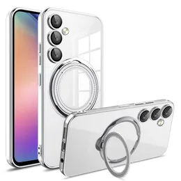 Slim Fit 360 ° Держатель кольцевой держатель Shock -Resection Chore Case Case Kickstand Magnetic Car Sound поддерживает защитное покрытие для Samsung Galaxy A14 5G, A54 5G, A34, A24 Case S20 FE