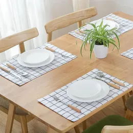 Maty stołowe proste kratę bawełniane i lniane tkanina art el Western Restaurant Placesats Izolumia Kuchnia Akcesoria