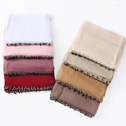 Scarves Pure Color Mercerized Cotton Head Hand Beading Water Drop Beads Closed Toe Elastic Breathable Scarf Jersey