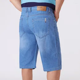 Shorts masculino tamanho grande na altura do joelho calça de verão jeans 2023 masculino bermuda clássico elástico mais grande 8XL masculino short jeans