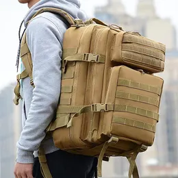 Paketler 50l/30L Camo Askeri Sırt Çantaları Erkek Taktik Çantası Molle Ordu Out Çanta Su Geçirmez Açık Dış Mekan 3P Saldırı Paketi Trekking avcılığı için