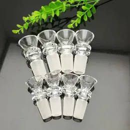 Glaspfeifen Rauchen geblasener Wasserpfeifen Herstellung mundgeblasener Bongs Transparenter 2-Rad-Trichter-Glasblasenkopf