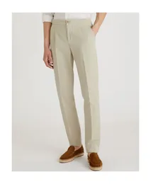 Projektanci Spodnie dla mężczyzn Loro Piana Casual Long Pants Relaksed Button Fly