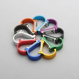 factory outlet Space Aluminum Candy Color Creative Hook Home Storage Coat Hook High Quality Umbrella Door Clothes Solid Hook Wholesale