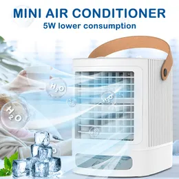 Klimatyzatory Przenośna klimatyzator mini osobista chłodnica powietrza do pomieszczeń odparowująca chłodnica wody wentylator USB domowy pojazd rekreacyjny 230726
