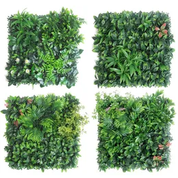 Faux Floral Greenery 50x50см 3D искусственное растение настенная панель пластиковая открытая зеленая газон DIY домашний декор Свадебный фон садовая трава стена цветочная стена 230725