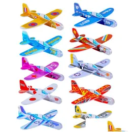 Other Toys Mini Foam Small Plane Diy Color Childrens Aviation Model Garten Gifts Outdoor Activities Drop Delivery Dhgkc