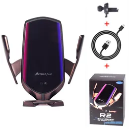 Qi Wireless Car Charger Automatic Clamp 10W حامل شحن سريع R2 لـ iPhone11pro XR XS