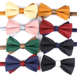 Bow Ties Special Solid Satin Tie för män Kvinnor Fashion Knot Wedding Party Cravats Men's Bowties gåvor