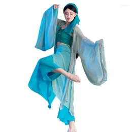 Scen Wear Classical Dance Training Suit Female Green Snake White Dress Performance Spela Hanfu