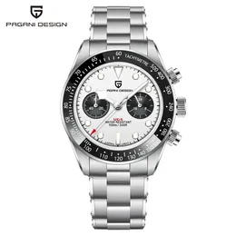 Inne zegarki Pagani Design Mens Watches Chronograph Panda Retro Sport Luksusowy kwarc zegarek dla mężczyzn Sapphire 10Bar Waterproof Brance 230725