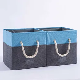 Storage Baskets Large Storage Baskets with Handles Fabric Shelf Basket Foldable Collapsible Clothes Bin for Organizing Closet Office