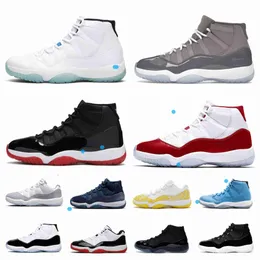 Jumpman 11 11s Yüksek Basketbol Ayakkabı Tasarımcı Retros Erkek Kadın Kiraz Playoffları Gri Çimento Efsanesi Blue Sarı Donanma Spor Ayakları Yılan Hinkini Uzay Gama Mavi Mavi Gece Yarısı