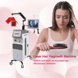 Multifuncional Hair Skin Analyzer 5 em 1 Led Galvânico Laser de Alta Frequência 650nm Laser de Diodo Removedor de Rugas Anti-Cabelo