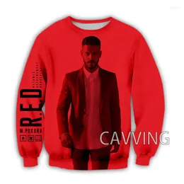 Męskie bluzy z kapturem Cavving 3D M. Pokora Crewneck bluzy HARAJUKU STYLE TOPS DŁUGO SŁUKACH DLA MĘŻCZYZNYCH