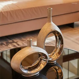 装飾的な置物セラミック花瓶モダンバスルームショーホームデコレーションアクセサリーのギフト豪華なリビングルーム