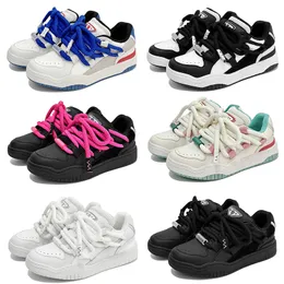 2023 design colorido moda casal estilo sapatos casuais homem respirável preto rosa azul branco esportes ao ar livre