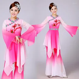 Стадия Wear Fan Dance Clothing Классическая одежда костюмы янко национальный зонтик для взрослых китайцев