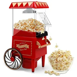 Lasapparatuur Maker Popcorn Maker ، Hot Air Popcorn Hine Vintage Tabletop Electric Popper ، وجبة خفيفة صحية وسريعة لتوصيل الاتحاد الأوروبي المنزلي