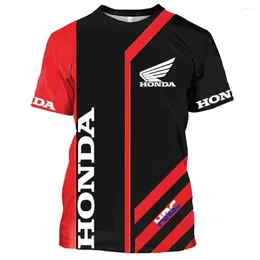 Camisetas masculinas 2023 6XLHonda HRC e camisetas femininas grandes impressas em 3D _ Motociclismo Streetwear Esportes infantis