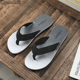 Tofflor casual män flip flops sommarstrand sandaler nonslip platta objektglas för inomhushus skor manliga tofflor 230726