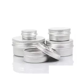 Perfume Bottle Empty Aluminum Cream Per Jar Tin 5 10 15 30 50 100G Cosmetic Lip Balm Containers Nail Derocation Crafts Pot Drop Delive Dhdci
