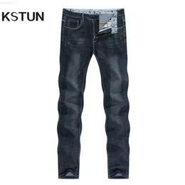 Black Men Famous Brand Slim Straight Spring and Autumn Full Length Trousrs Men's Clothing High Quality Male Jeans Hombre 210318 L230726