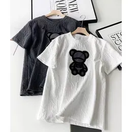 Tシャツ春と夏3次元の救援漫画bear韓国語baby loose baby children's shortleeved Tシャツ230725の韓国語バージョン