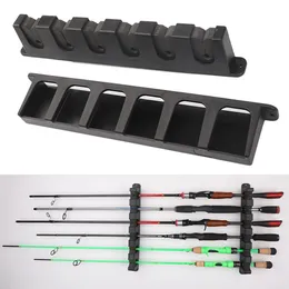 Fishing Accessories 2pcs Fishing Rod Bracket Household Wall Mounted Fixed Fish Gear Storage Rack 6 Grids Fishing Rods Support Tackle Accessories 230725