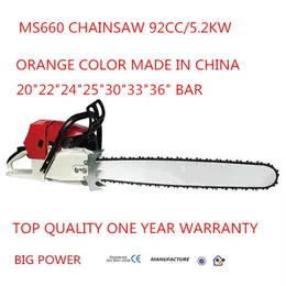 33 inch Guide Bar and Saw Chain 92cc G660 MS660 066 Commercial Gasoline Chainsaw withTop Quality256J