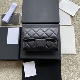 10A Super Original Qualität Caviar Echtleder Damen Schlüsselbrieftasche mit Box Luxus-Designer-Geldbörse Damenbrieftasche Purese Credit3258