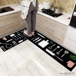 Halılar Ev Mutfak Mat Anti-Slip Halı Yatak Odası Zemin Mat Kapı Halıları Banyo Uzun Şerit Balkon Otel Oturma Odası Halı Floormat R230726