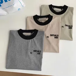 FOD Çift Çizgi Flock Mektup Tee Kadın Kısa Kol Üst Tasarımcı Tshirt Pamuk Yuvarlak Boyun Külot Tees Lüks Marka Sweatshirt