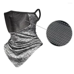 Scarves 2023 Silk Sports Outdoor Dust Sunscreen Motorcycle Cycling Half Face Mask With Earloop
