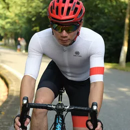 Cykeltröja sätter Swiftofo Black White Triathlon Suit Men s Road Bike Clothing Ropa de Ciclismo Skinsuit Set 230725