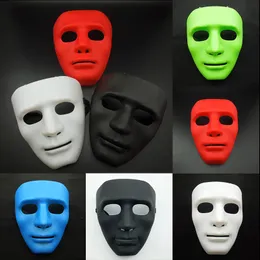 新しいハロウィーンマスクパーティーdiy怖いマスクソリッドカラーフルフェイスコスプレマスカレードマイムマスクボールパーティーコスチュームマスク
