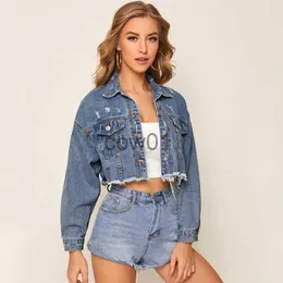 Damenjacken NEDEINS Herbst Frauen Denim Jacke Für Frauen Mantel Jacke Einreiher Kurze Denim Weibliche Jacke Mäntel 2020 Kleidung J230726