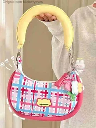 Bolsa para axilas Bolsa feminina Pacote de dopamina de verão Donut Girl Bolsa fofa Bolsa rosa Bolsa de ombro de alta qualidade Bolsa de mão fashion Bolsa transversal para transporte público Bolsa com zíper blieberryeyes