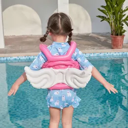 Toy Tents Pool Foats Swimming Ring angel wings inflatable toy children's swimsuit thickened life jacket children vest buoyancy water toys 230726