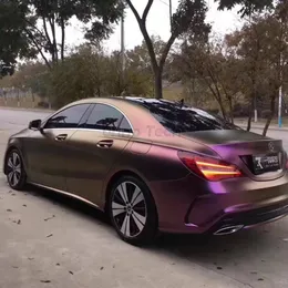 Chameleon Pearl Diamond Satin Metallic Purple Vinyl Lime Sticker Car Wrap Foil With Air Release Film fordonsbil Roll2504