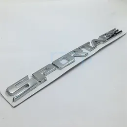 Car Rear Trunk Emblem For Kia Sportage 3D Silver Letters Logo Badge Name Plate Decoration Sticker281R