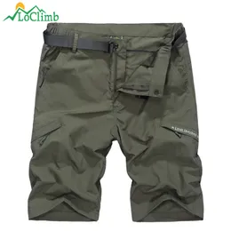 LOCLIMB utomhus vandringshorts män camping/klättring/vandring korta män snabba torra reseshorts män sport shorts fiske am385