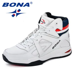 Dress Shoes BONA Baskets Homme Men Basketball Shoes Cow Split Men Shoes Outdoor Flat High Top Sport Shoes Men Trainers Zapatillas Comfy 230725