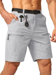 G Gradual Men's Tactical Shorts男性用の防水貨物ショーツハイキング釣りの通気性のあるクイックドライレギュラーとベルト