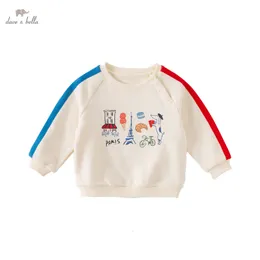 Hoodies Sweatshirts Dave Bella Çocuklar Sewatshirts için Bebek Kız Çocuklar Pullover Karikatür Giysileri 2 7 yıl DB3223095 230725