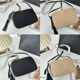 straw bag women designer handbags woven crossbody bag Fashion Y Letter Camera Bags Bucket Handbag lady shoulder bag mini purse Messenger Bags